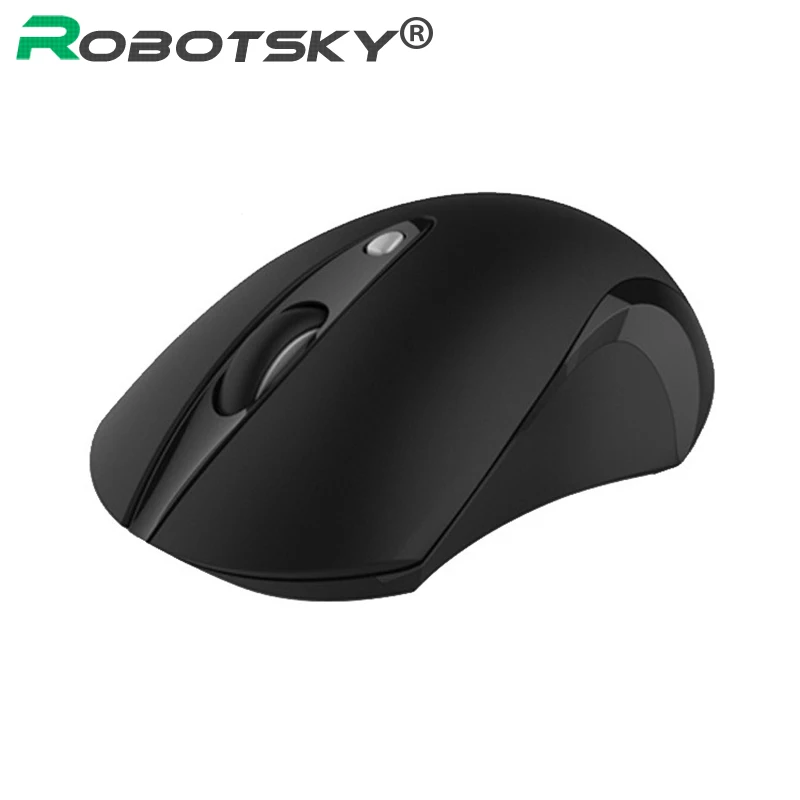 Беспроводная Бесшумная оптическая компьютерная игровая мышь Robotsky 2 4 ГГц 1600DPI для