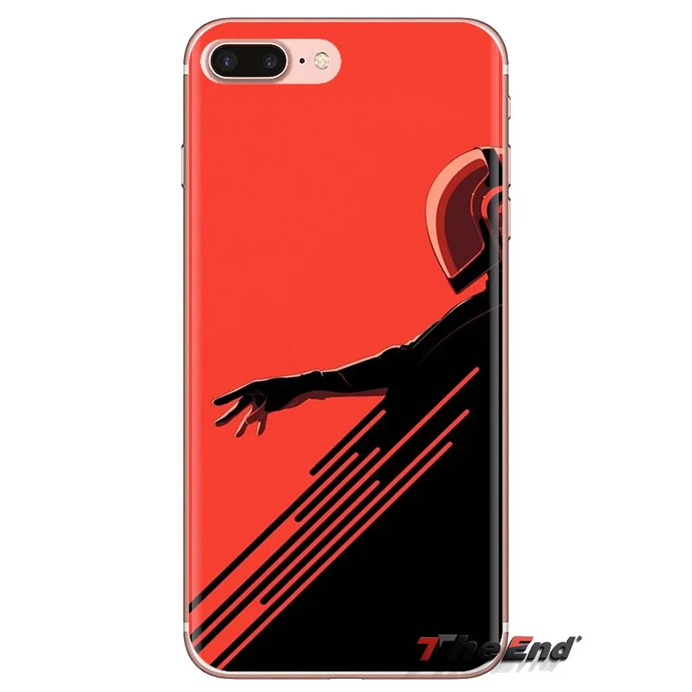 Для Samsung Galaxy S3 S4 S5 Mini S6 S7 Edge S8 S9 S10 Plus Note 3 4 5 8 9 прозрачный мягкий чехол на шлем Daft Punk