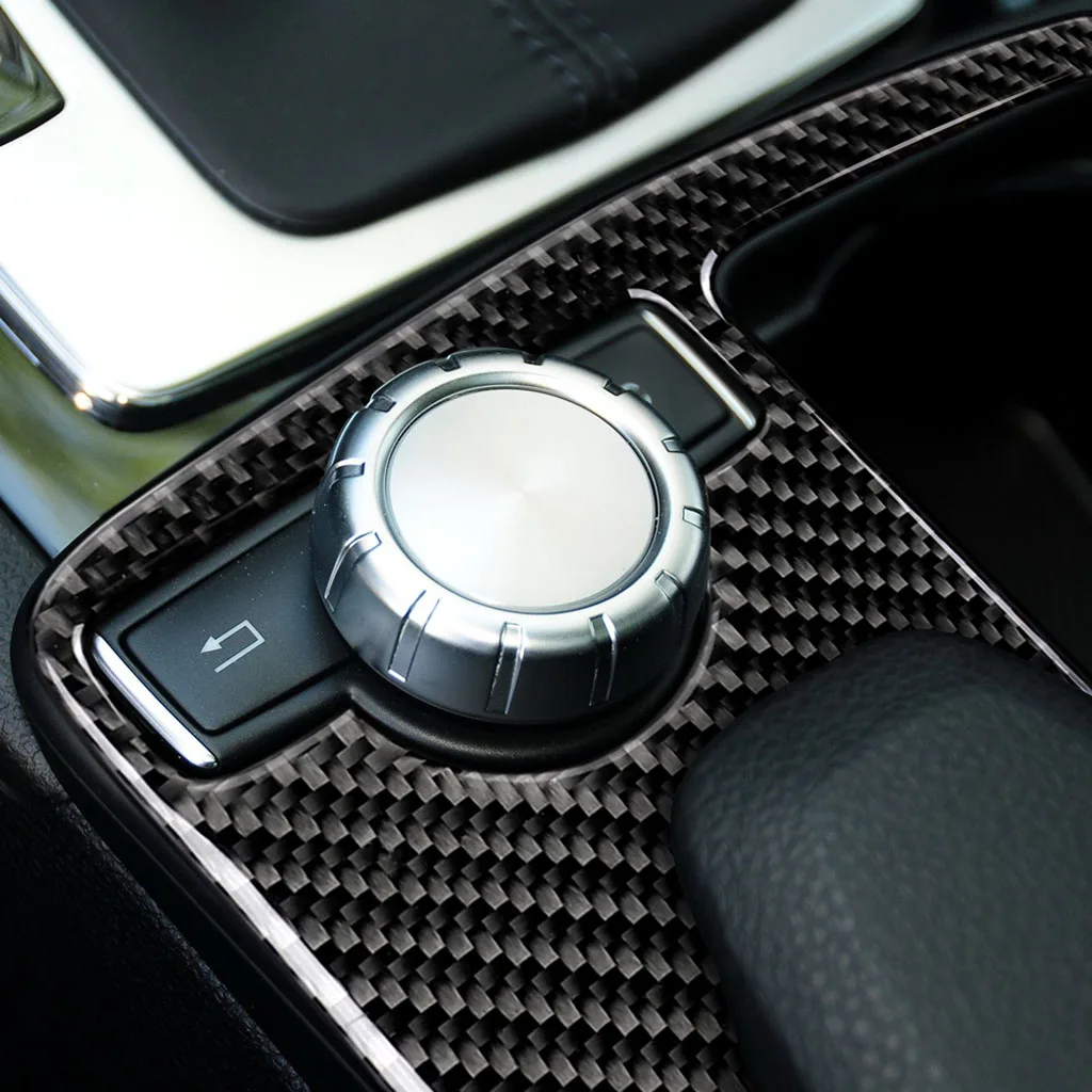 

Left Hand Drive LHD Carbon Fiber Gear Shift Panel Cover Trim Sticker for Mercedes Benz C W204 C180 C200 E W212 E260 E300 New