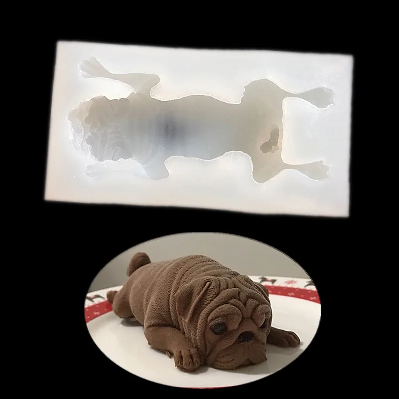 

Cute Puppy Silicone Mold DIY Dog Shape Chocolate Baking Tools Cake Decoration Handmade Candle Making Fondant Soap Mold