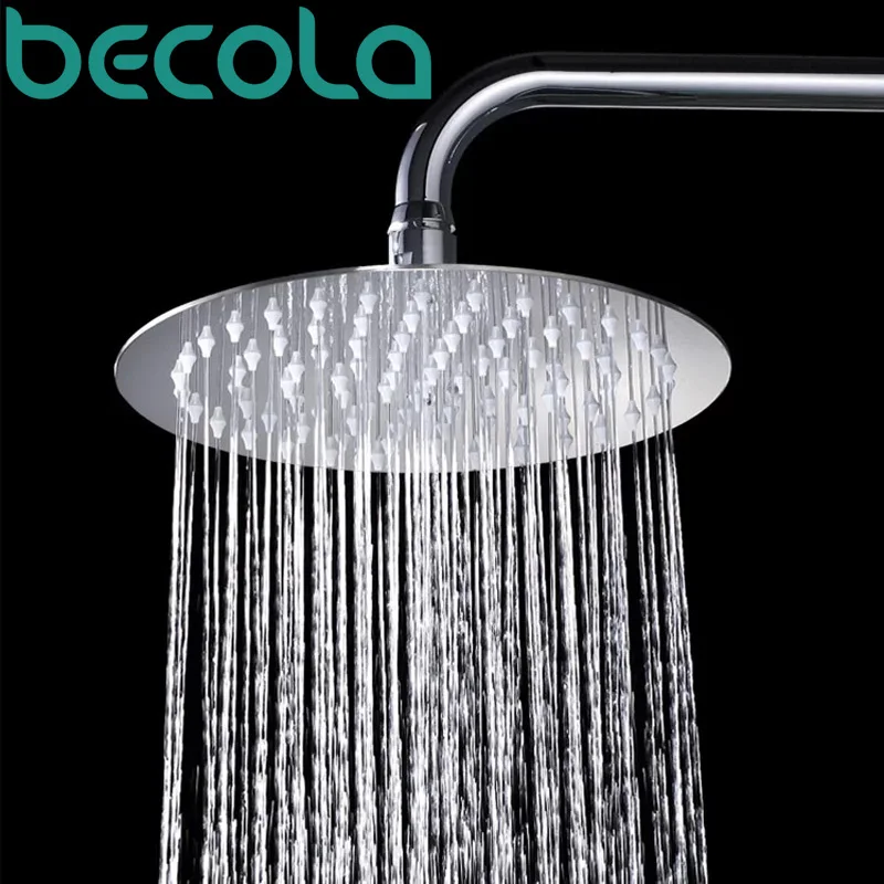 

Becola 10 дюймовая душевая головка из нержавеющей стали, настенные ультра тонкие душевые головки с душевой CP-10000A