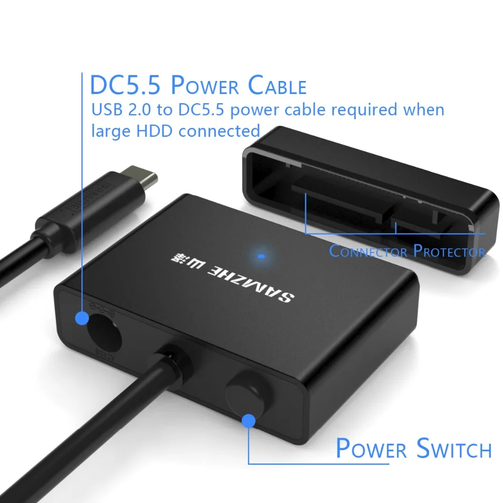SAMZHE USB C к SATA адаптер для 2 5 &quot3 5" диски внешний жесткий диск Кабель Type UASP|usb c to|hard