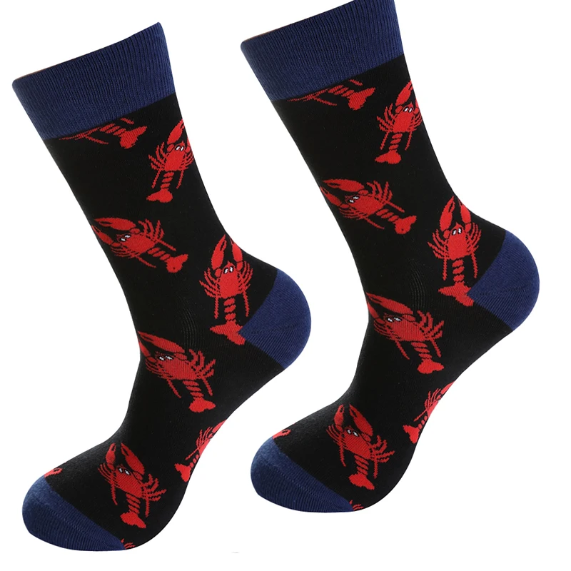 

socks meia men cotton winter hip hop skateboard coolmax funny cool streetwear funky streetwear personalized shark animal