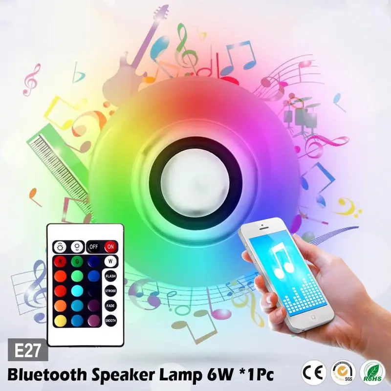 Светодиодная лампа MVpower 12 Вт Bluetooth 4 0 воспроизведение музыки умный динамик пульт