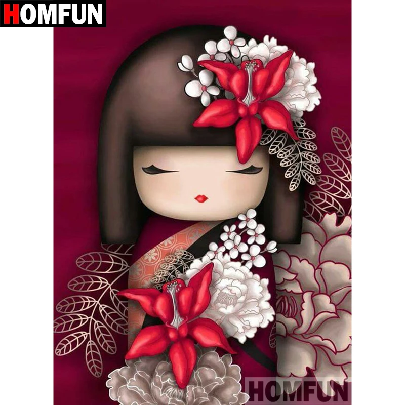 

HOMFUN 5D DIY Diamond Painting Full Square/Round Drill "Cartoon girl" Embroidery Cross Stitch gift Home Decor Gift A07944