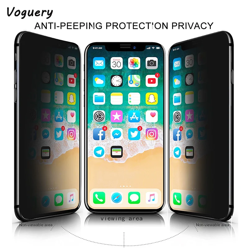 Антибликовое защитное закаленное стекло Voguery для iPhone X ультратонкая Защитная