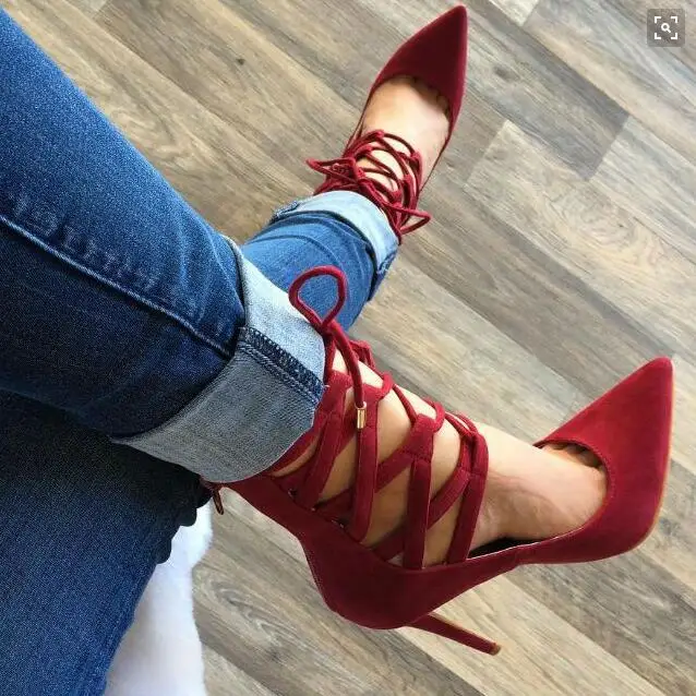 Женские туфли-лодочки на высоком каблуке с острым носком | Обувь