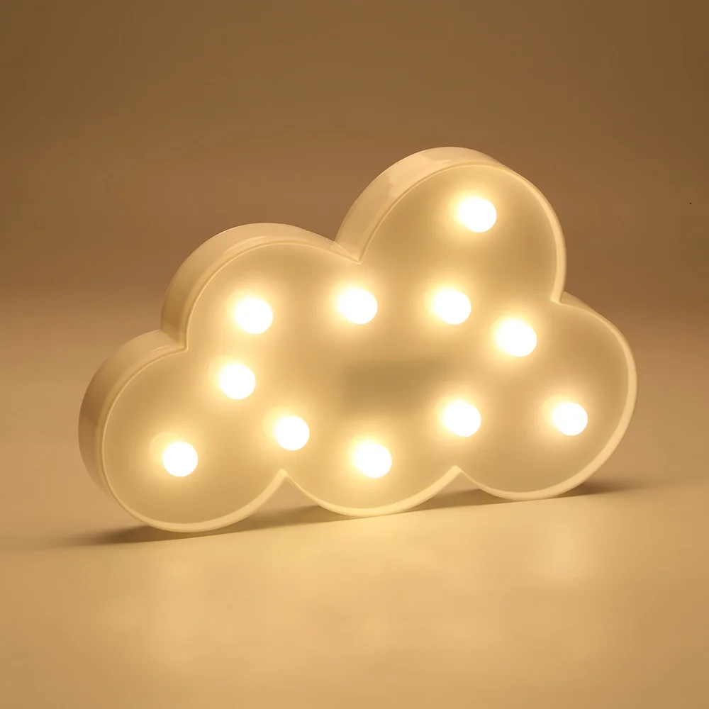 AGM LED ночник Луна Звезда облако огни единорога 3D лампа Новинка Luminaria Marquee письмо