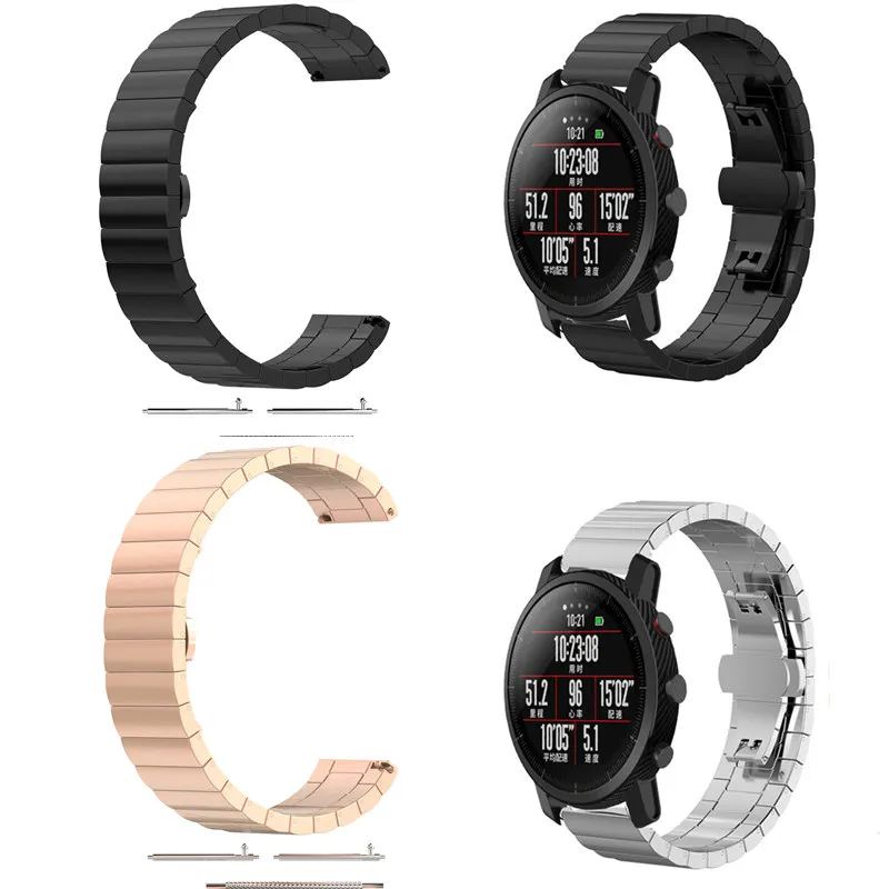 Браслет из нержавеющей стали для оригинального Xiaomi Huami Amazfit Stratos 2 2th pace ремешок