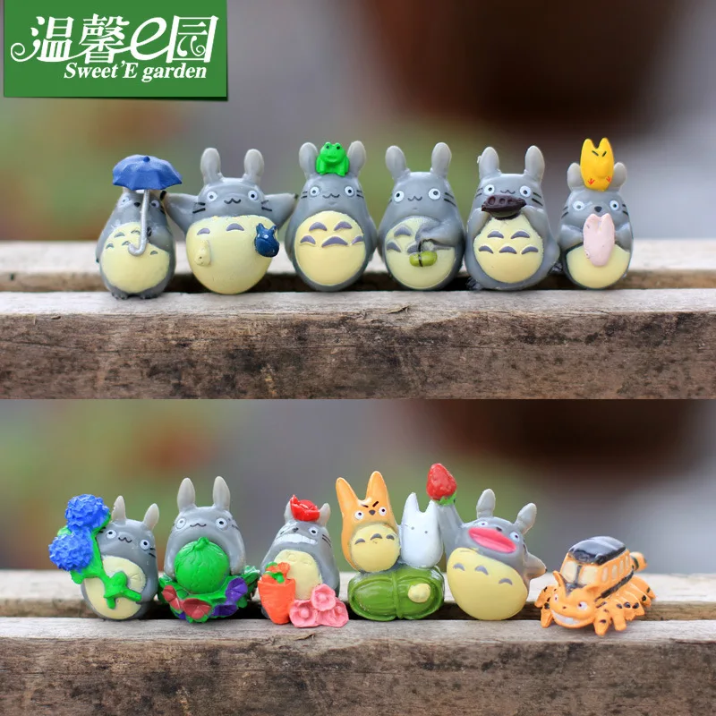 Креативная технология 12 Totoro микро ландшафты с доллар суккулент завод