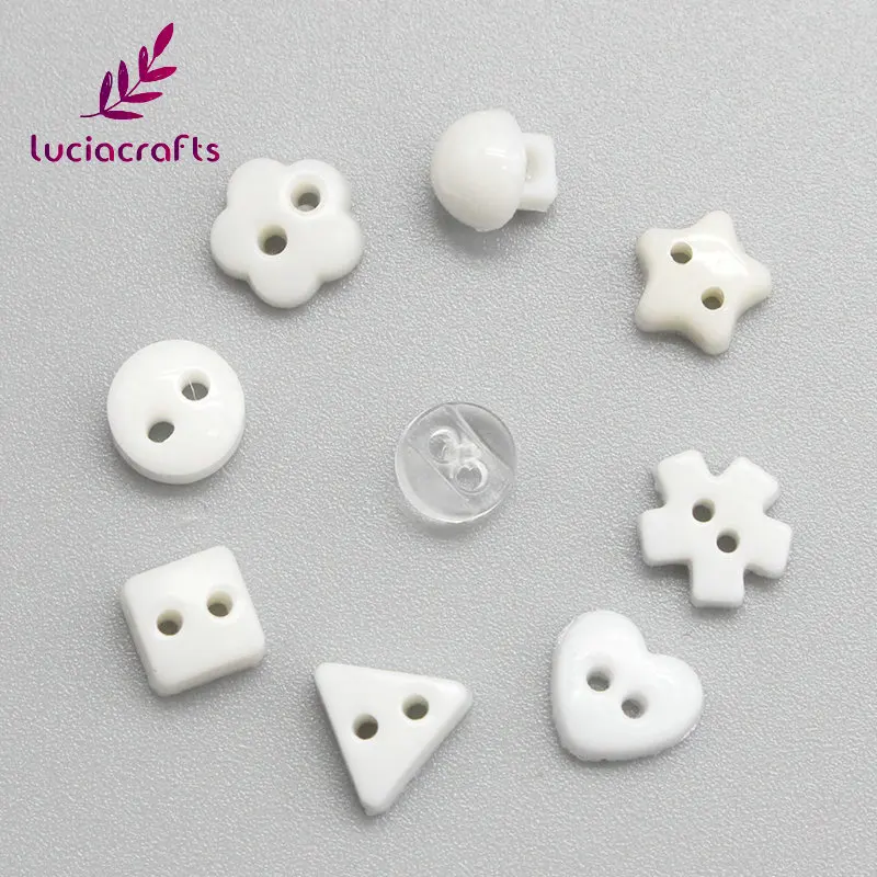 Lucia crafts 100 шт смешанный стиль 2 отверстия акриловые пуговицы Скрапбукинг одежда Декоративная Кнопка DIY Швейные аксессуары E0414
