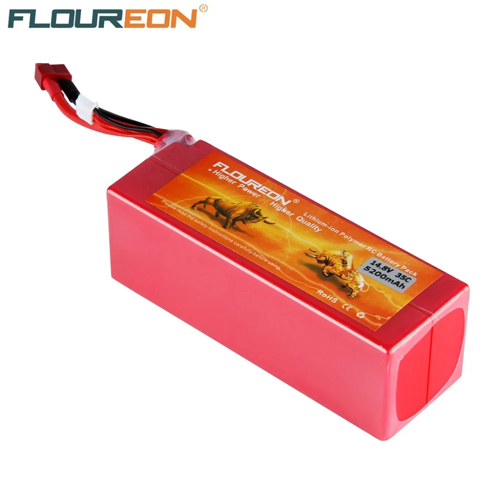 Floureon 14 8 v 5200maH 35c T вилка/XT60 вилка для вертолета лодки Quodcopter дистанционного