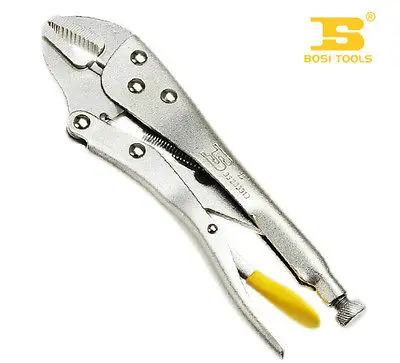 

Bosi Tool 5" 125mm Curved Jaw Lock-Grip Plier Carbon Steel Silver Tone