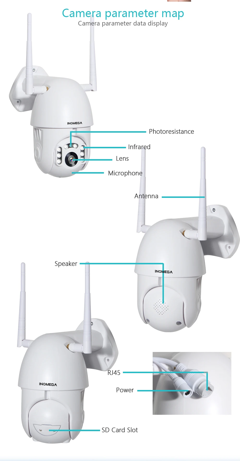 INQMEGA, IP камера, WiFi, 1080 P, беспроводная, с автоматическим отслеживанием, PTZ, скоростная, купольная камера, уличная, CCTV, безопасность, наблюдение, водонепроницаемая камера