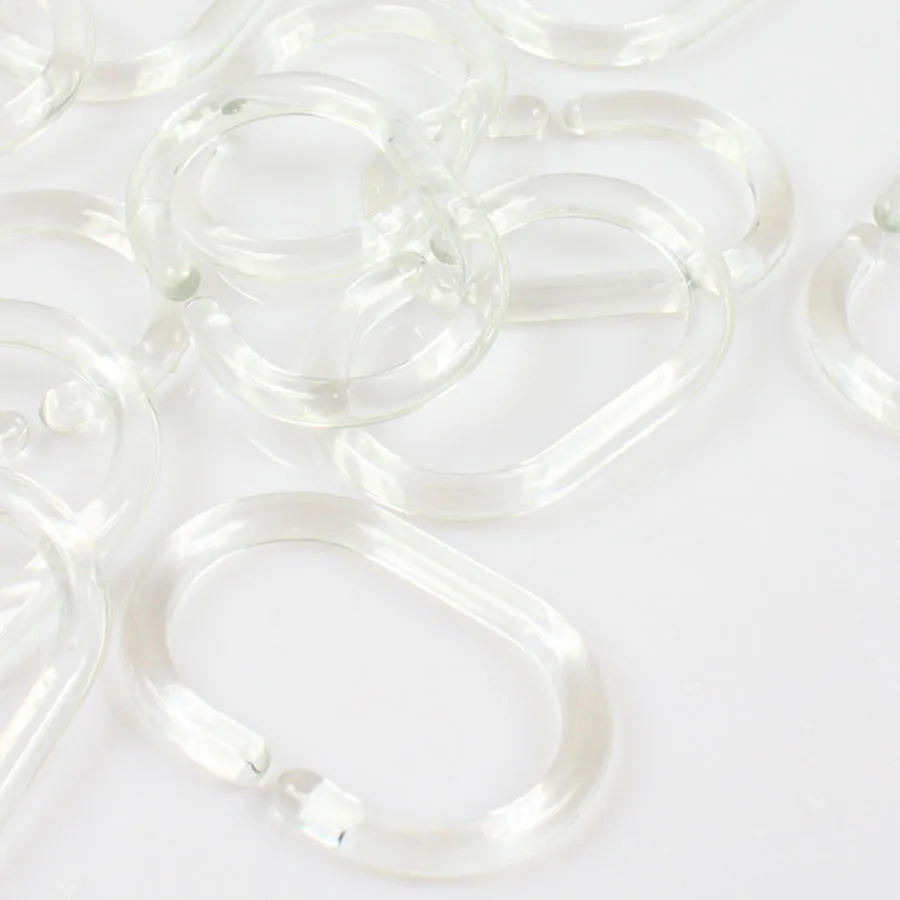 Кольца для шторы в душевой прозрачной упаковке из 36 силиконовых резиновых