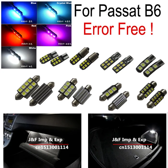 11 шт. светодиодные лампы для салона Passat B6 (2006 2010|dome light vw|vw dome lightpassat b6 led kit |
