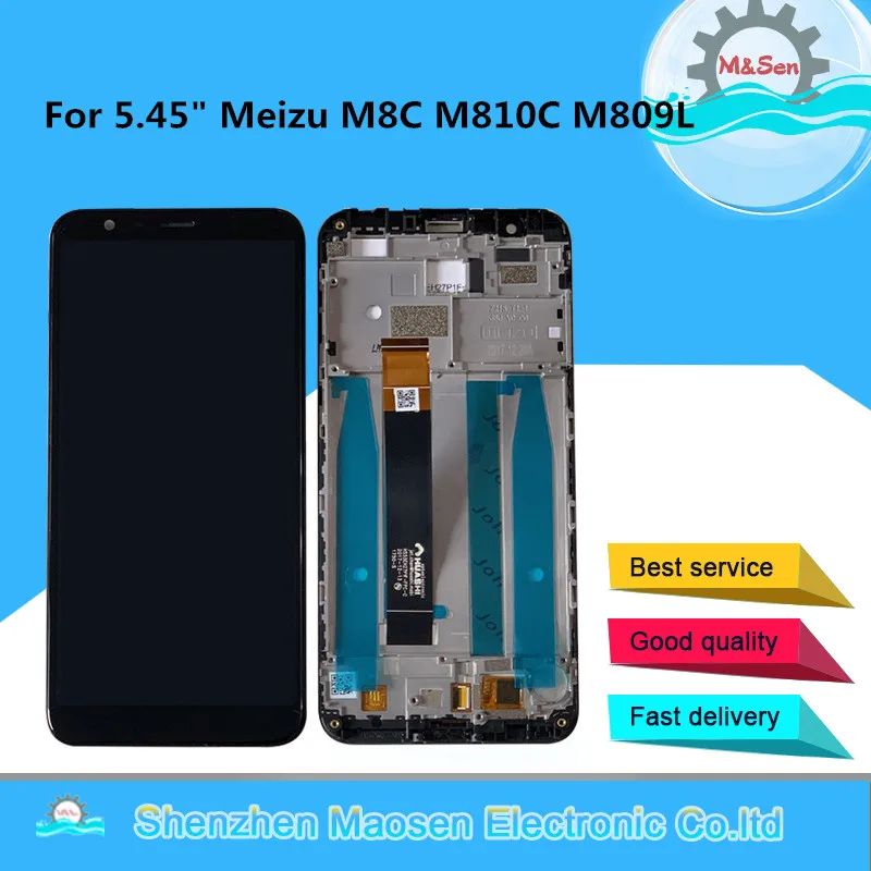 M& Sen для 5,4" Meizu M8C M8 C M810C M809L жк-дисплей с рамкой+ сенсорная панель дигитайзер для Meizu M8C дисплей