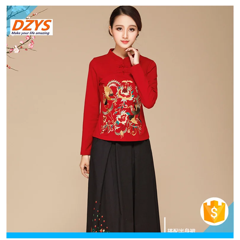 Женская футболка с длинным рукавом вышивкой и пряжкой весна лето|Одежда из Индии