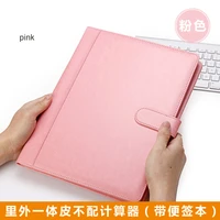 high quality pu leather portable file folder a4 conference folder for papers with writing pad briefcase for documents a4 1300