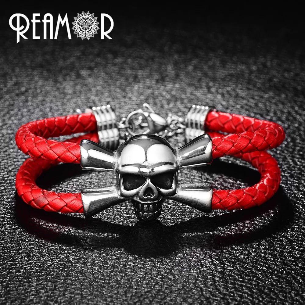 REAMOR соединительные головки пиратского черепа из нержавеющей стали 316L подвески