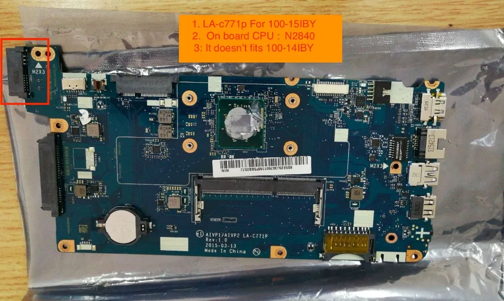 Бесплатная доставка Для lenovo 100 15IBY B50 10 AIVP1/AIVP2 LA C771P Материнская плата ноутбука