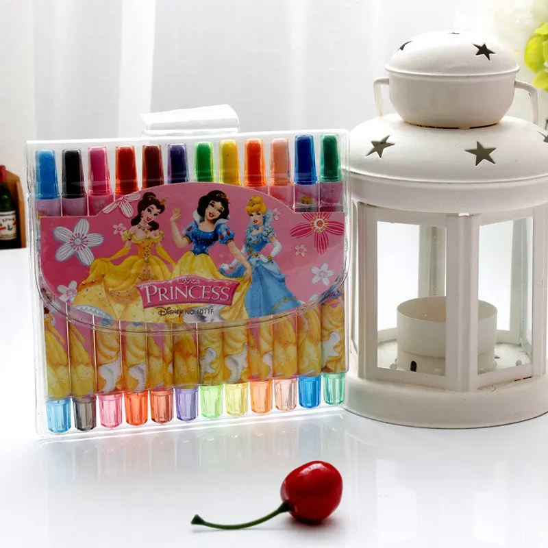 12 шт disney Мультфильм Замороженные дети карандаш игрушки Рисунок paintting Набор Ручка кисти Детский Сад Искусство граффити канцелярские подарки для девочек - Цвет: 7