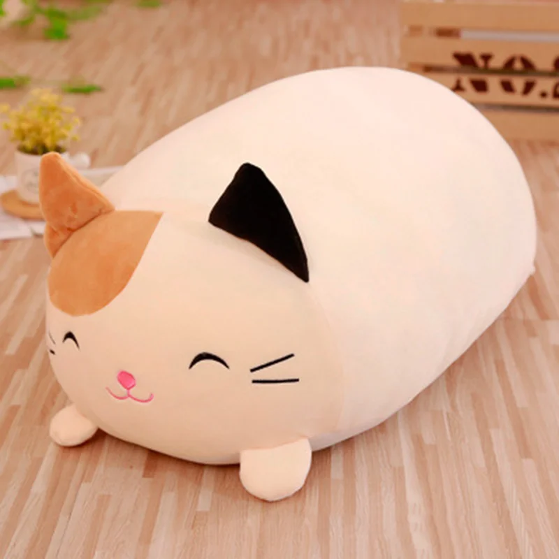1 шт. кукла вниз кошка подушка плюшевые подушки Brinquedos с PP Хлопок чучела животных плюшевые игрушки куклы дети украшение дома