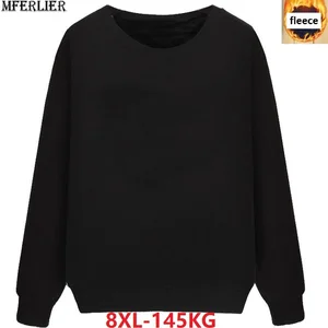 Весенние мужские свитера пуловер толстовки Простой Большой размер большая спортивная одежда 5XL 7XL 8XL мужские толстовки пальто черный 150 кг Свободное пальто 58