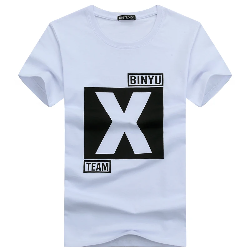 BINYUXD Мужская футболка 2017 летние модные принтованные повседневные мужские