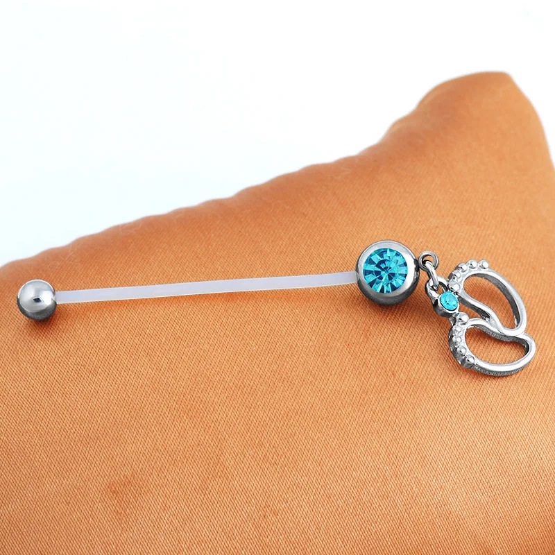 Гибкая беременность материнство пупка живота нательное пирсинг-кольцо циркон