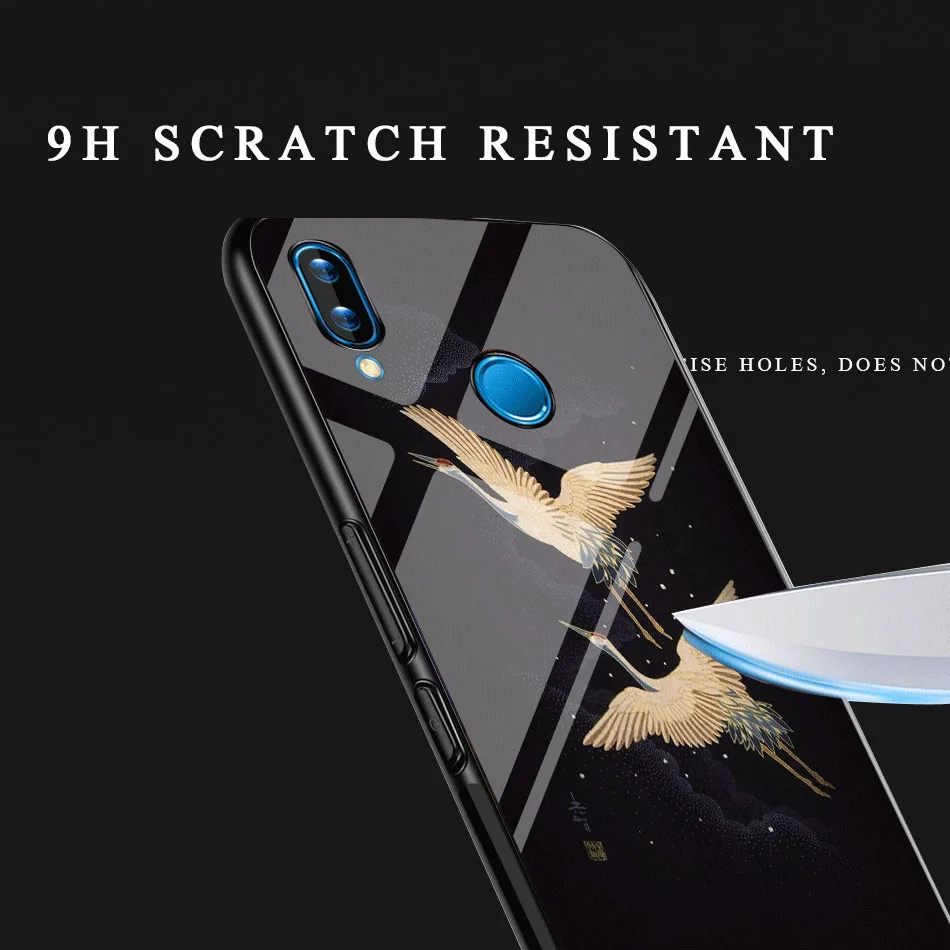 Мраморный чехол из закаленного стекла для Huawei Nova 2 2i 2Plus 3 3i мягкие чехлы ТПУ Mate 9 10