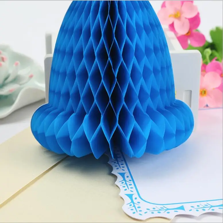 4 шт 3D сотовый складной Мультфильм Принцесса приглашения карты с конвертом