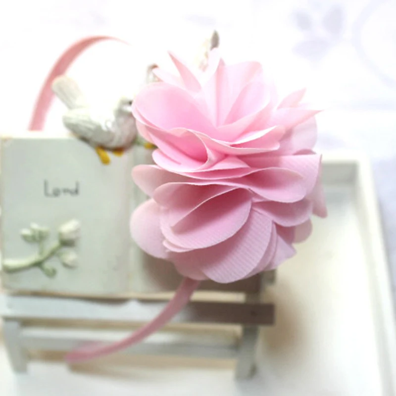 

F11 Free shipping headband baby hairclip bow big satin flower baby girls hair clip hairpin hairpins baby girl hair accessories