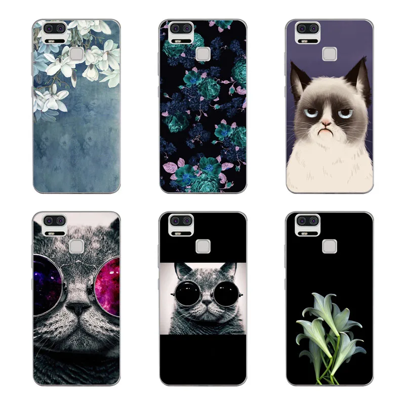 for ASUS Zenfone 3 Zoom ZE553KL Case Silicon Popular flowers Painting Soft TPU Back Cover Phone shell |