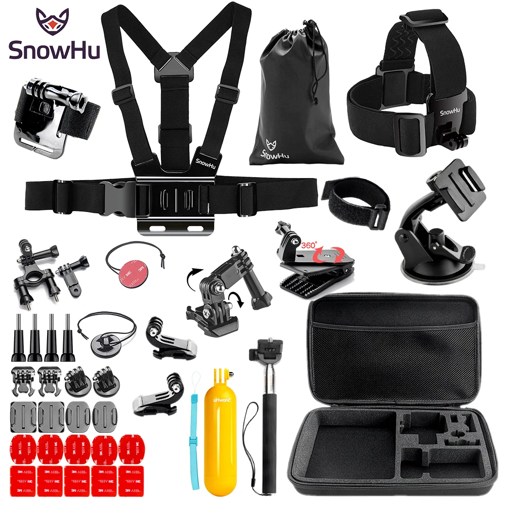 SnowHu нагрудный ремень Плавающий поплавок монопод головной крепление для Gopro Hero 9 8 7