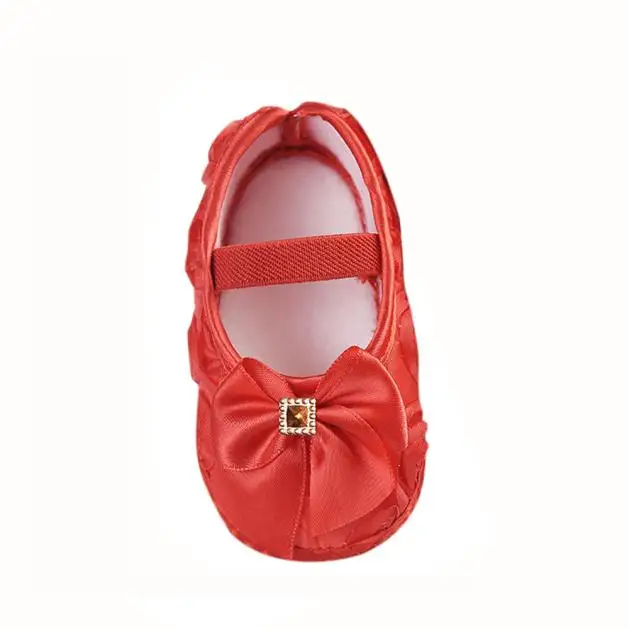 

2019 Toddler Kid Baby Girl Rose Bowknot Elastic Band Newborn Walking Shoes