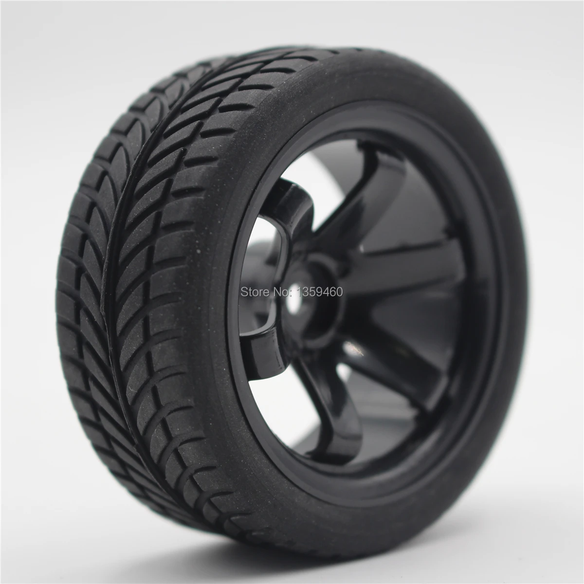 4pcs 1/10 RC Soft Rubber Touring Tire Tyre Wheel Rim W6SNK(Black) 3/6/9mm Offset for 1:10 Car 10005+21012 | Игрушки и хобби