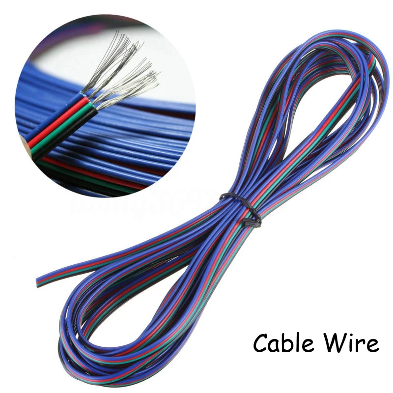 4 контактный разъем 5050 лампы провод удлинительного кабеля 22AWG оптовая продажа 3528
