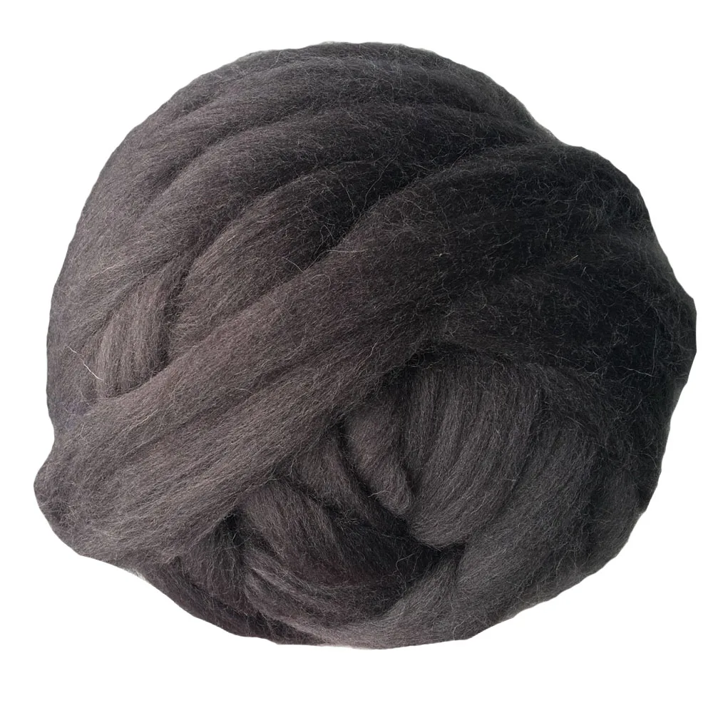 Dark Grey 1000 г/шт. Новая высококачественная супер массивная Мериносовая шерстяная пряжа гигантская прядильная шерсть для рук вязаные одеяла свитера с шарфами - Цвет: Dark Grey