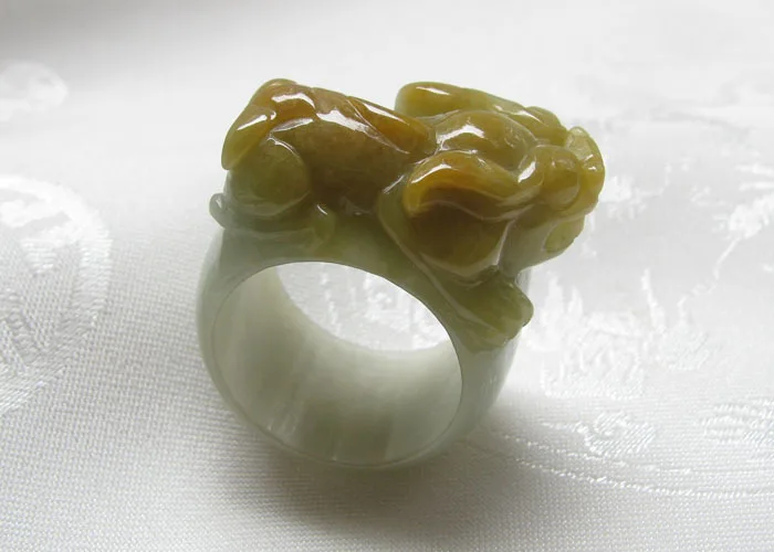 Груз из натуральных семян нефритовых бобов желтая эмерold тянуть это кольцо