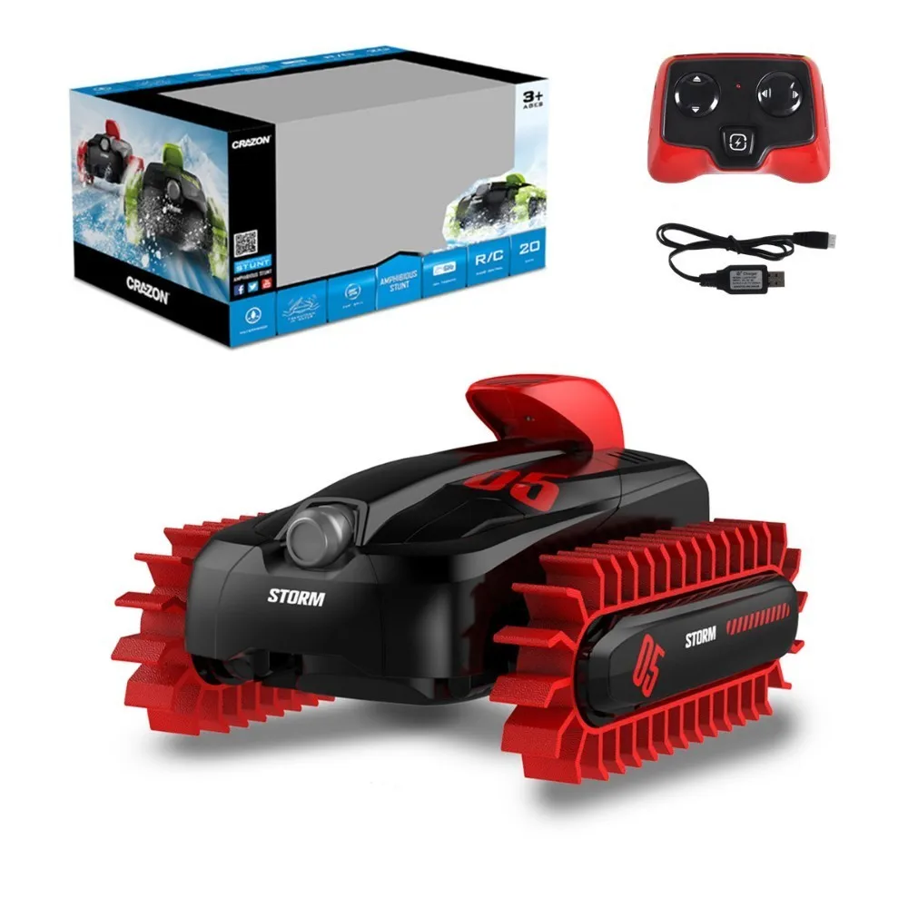 

RC Car 2.4G Stunt Deformation Buggy Car One Key Deformation Land And Water Stunt 360 Degree Flip Rock Crawler Roll Cars Toys