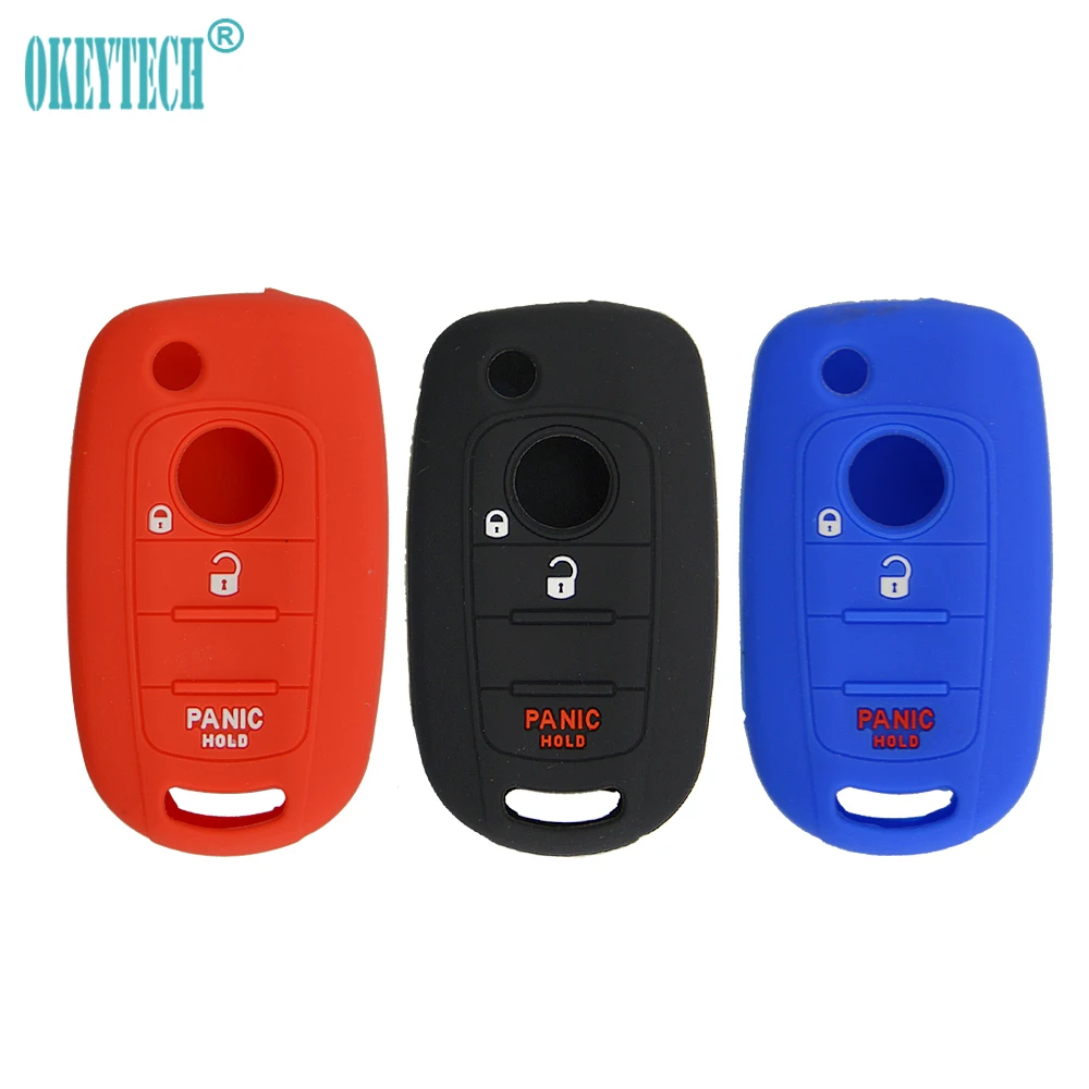 OkeyTech мягкий силиконовый резиновый чехол для автомобильного ключа 3 кнопки