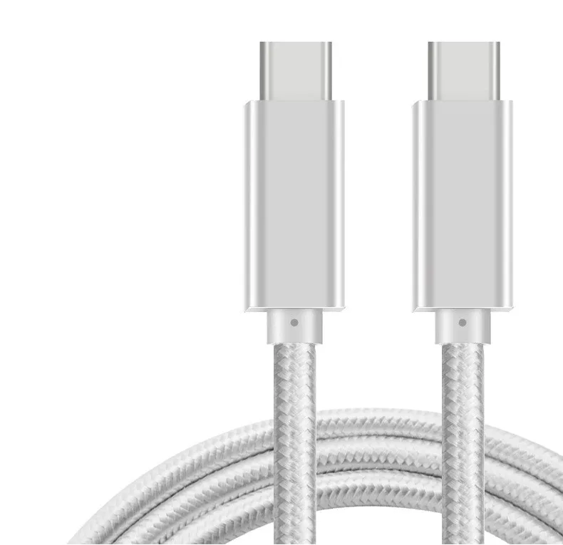 PD 100 Вт Кабель для быстрой зарядки 5А USB C type C к USB C 100 Вт кабель дата для Macbook Pro samsung S9 S10 huawei MateBook P30 P20 Pro - Цвет: Серебристый