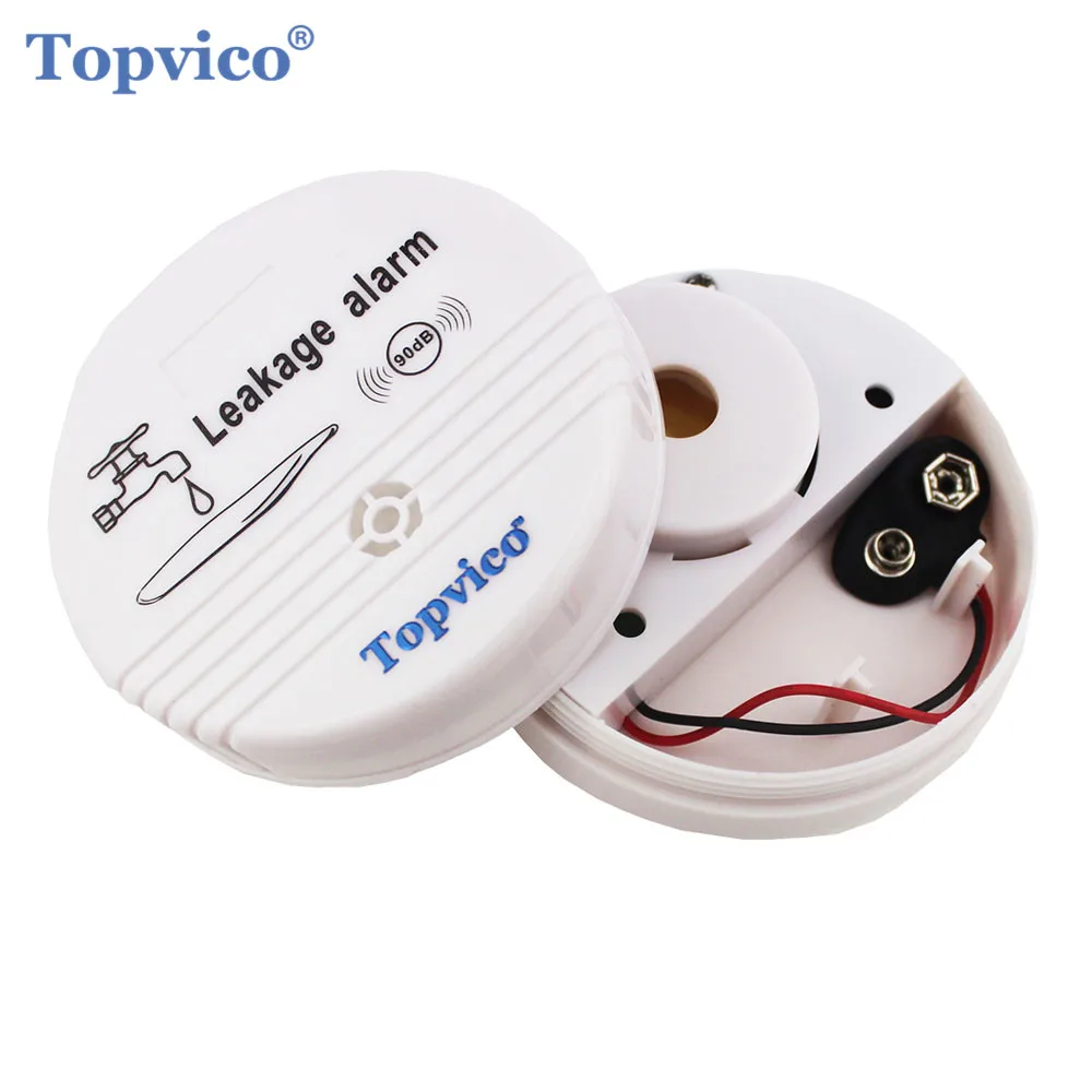 

Topvico Water Overflow Leakage Alarm Sensor Detector 90dB Water Level Alarm Leak Flood Detection Home Security Alarm System