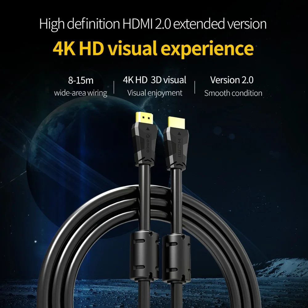 Кабель ORICO 2 0 4K 3D 18 Гбит/с магнитной петлей для PS4 TV Box xbox 360 проектор кабель|Кабели