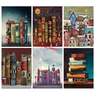 Алмазная 5D Вышивка сделай сам, полный набор, мультяшная книга, замок, алмазная живопись, мозаика, вышивка крестиком из бисера, картина Стразы