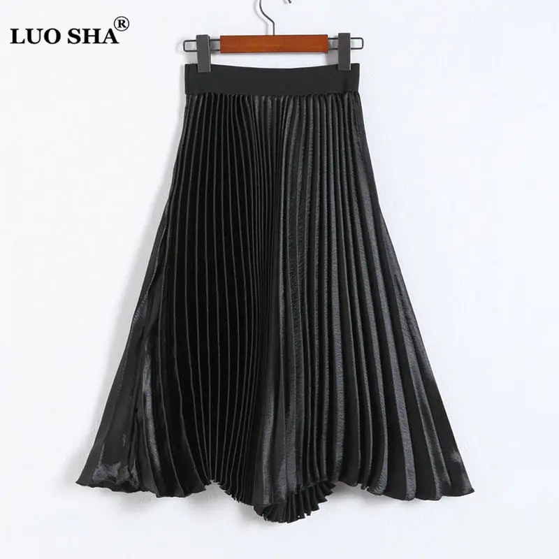 Юбка макси Женская Плиссированная черная серая розовая|summer long skirts|long maxi skirtlong skirt |
