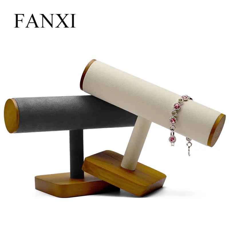 Витрина для ювелирных изделий FANXI Т-образный стенд деревянное ожерелье браслет
