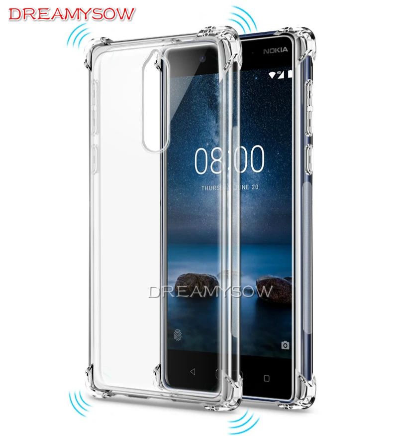 Противоударный чехол для Nokia 6 5 3 Прозрачный 7 1 plus 2 8 X6 Coque полная защита 360 градусов