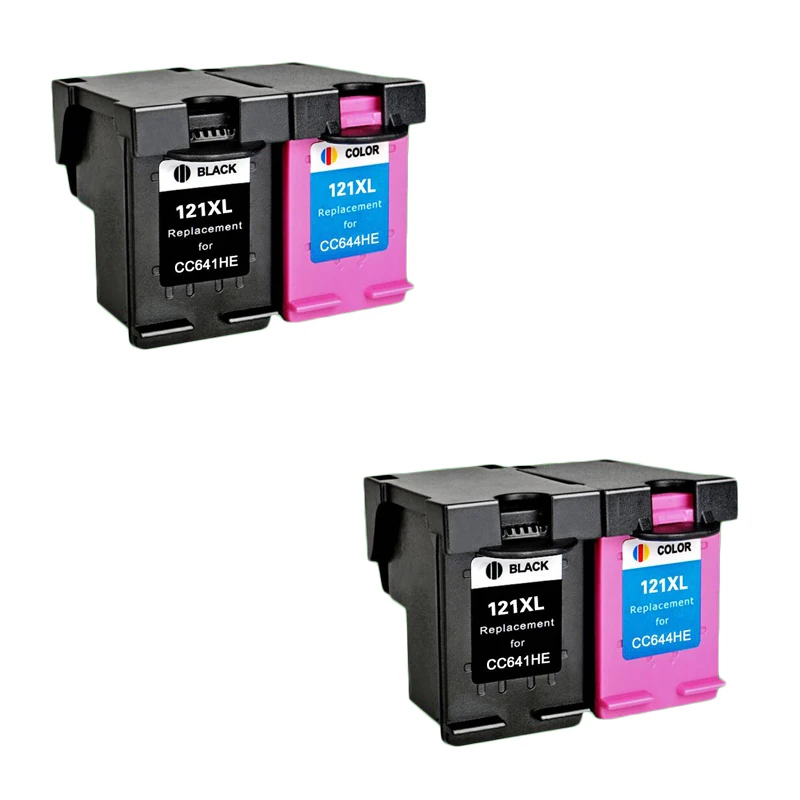 LuoCai Compatible ink cartridges For HP121 For HP 121 photosmart c4683 C4783 Deskjet D2563 D1663 D2663 D5563 F2530 F2560 printer